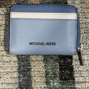 Michael Kors Blue and Cream Wallet